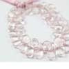 Natural Rose Quartz Smooth Pear Drop Beads Strand Length 8 Inches and Size 9mm to 12mm approx.
